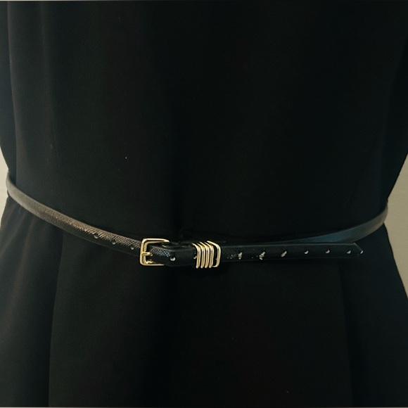 CALVIN KLEIN Elegant Formal Black Belted Dress size 12 Excellent Condition - Picture 9 of 14